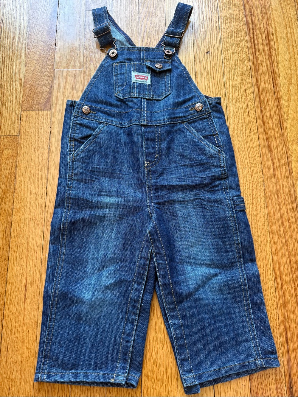 Levi's Kids Dark Blue Denim Overalls